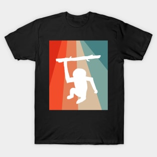 Vintage Gibbon Retro Design hylobatidae Fan T-Shirt